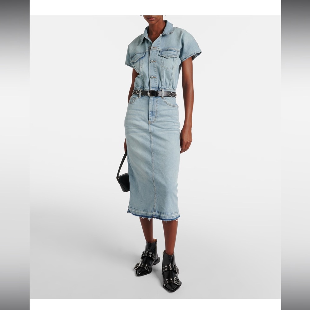 Ganni midi denim dress nwot size 40
